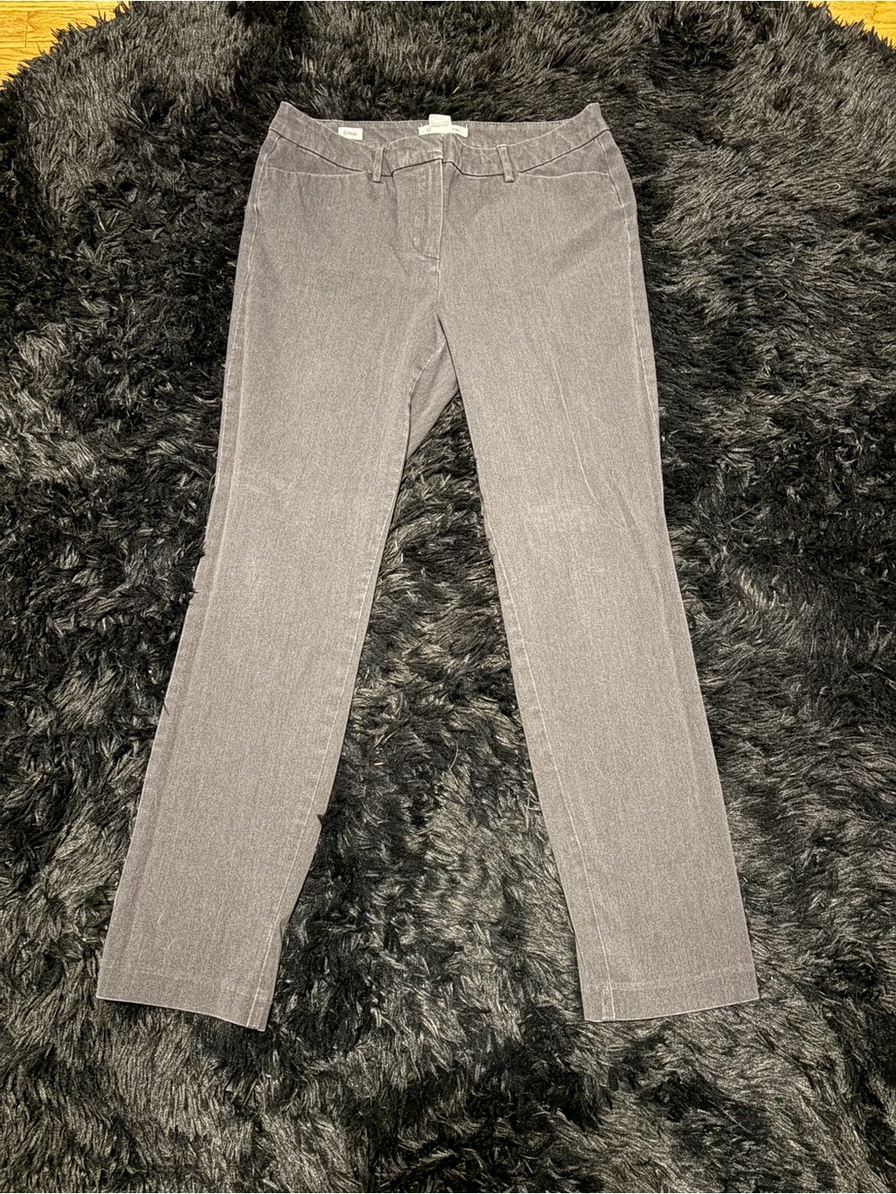 Liz Claiborne Women's Gray Straight-Leg Trousers